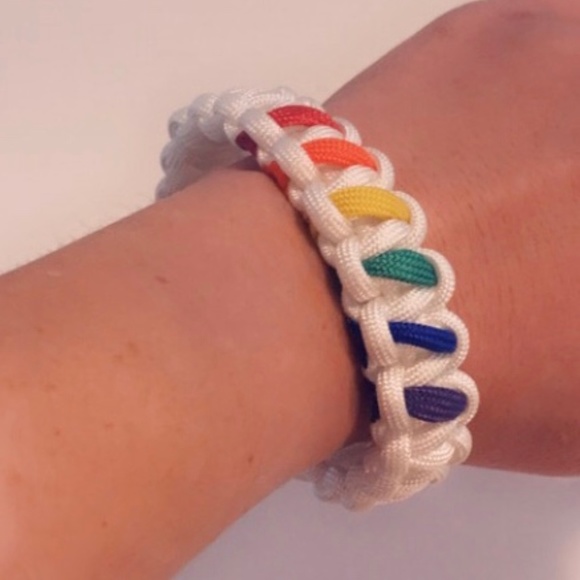 Handmade Jewelry - Rainbow 🌈Paracord Bracelet Pride💕💙💚❤️🧡💛